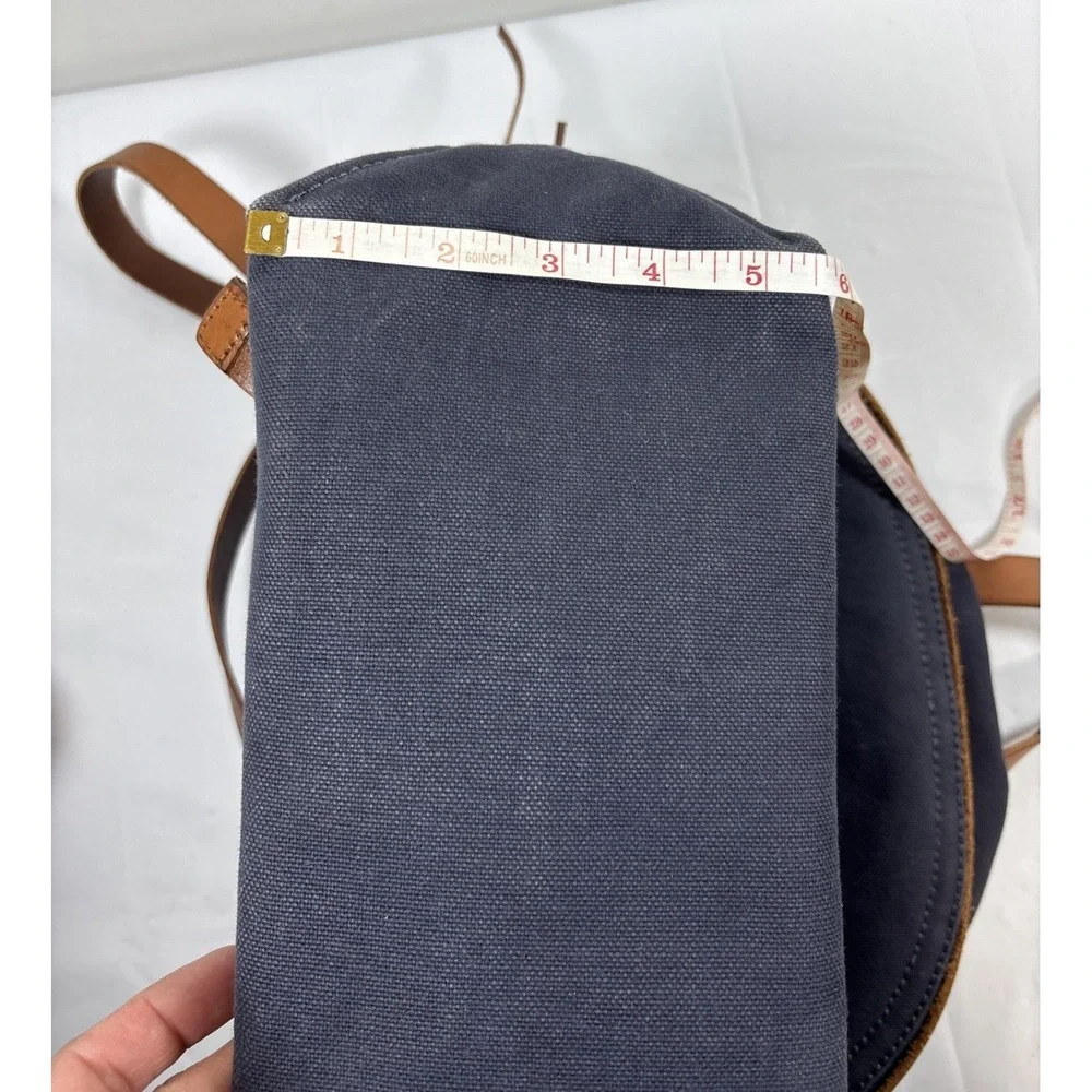 Madewell Charleston Heavy Canvas Laptop‎ Backpack Leather Trim Navy Commuter